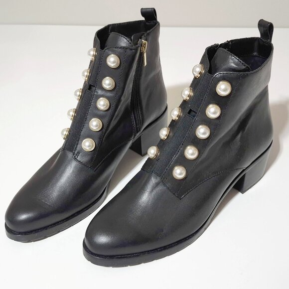 NWOT Lord & Taylor Floria boot with faux pearl accenting, US 10, EU 40 - Picture 7 of 8